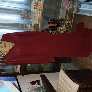 Burgundy cross over maxi